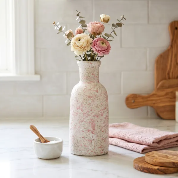 "Zola" Textured Crater Ceramic Vase hover