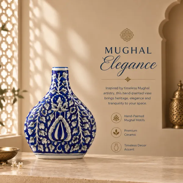"Ovia" Flat Teardrop Ceramic Vase hover