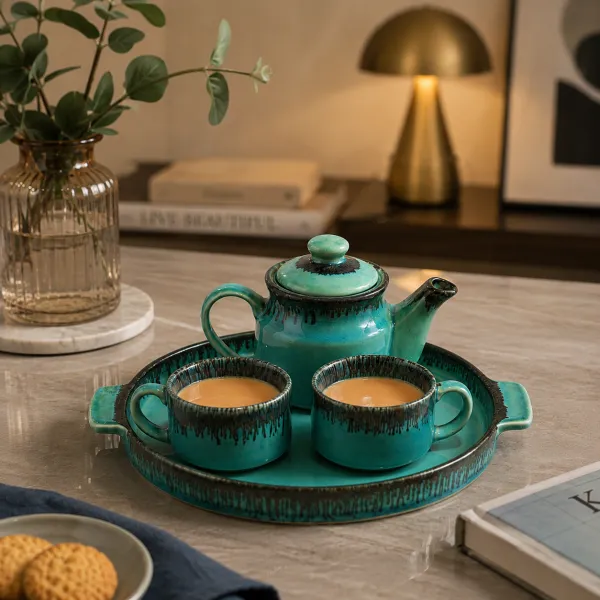 "Lagoon Harmony" 4-Piece Tea Service