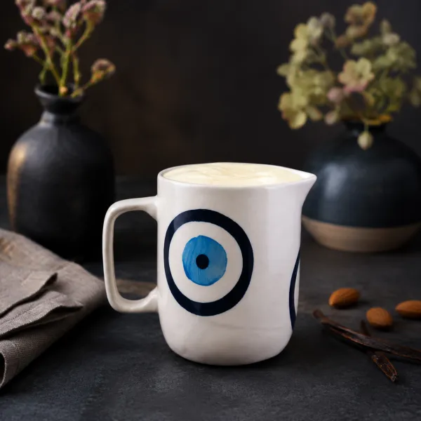 "Dil-Se" Hand-Painted Ceramic Creamer & Milk Pitcher (500ml) hover