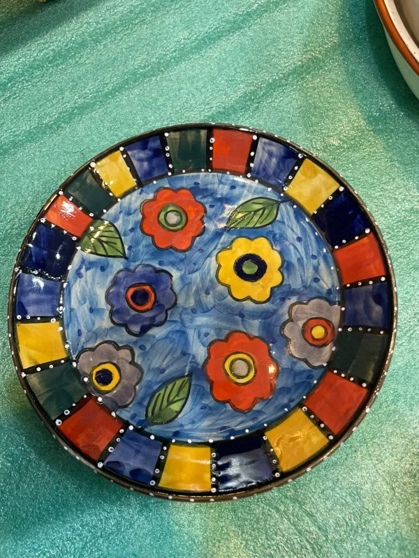 "Mosaic Meadow" Artisan Serving Quater Platter