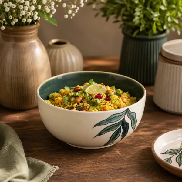 Frondescence Ceramic Breakfast Bowl hover