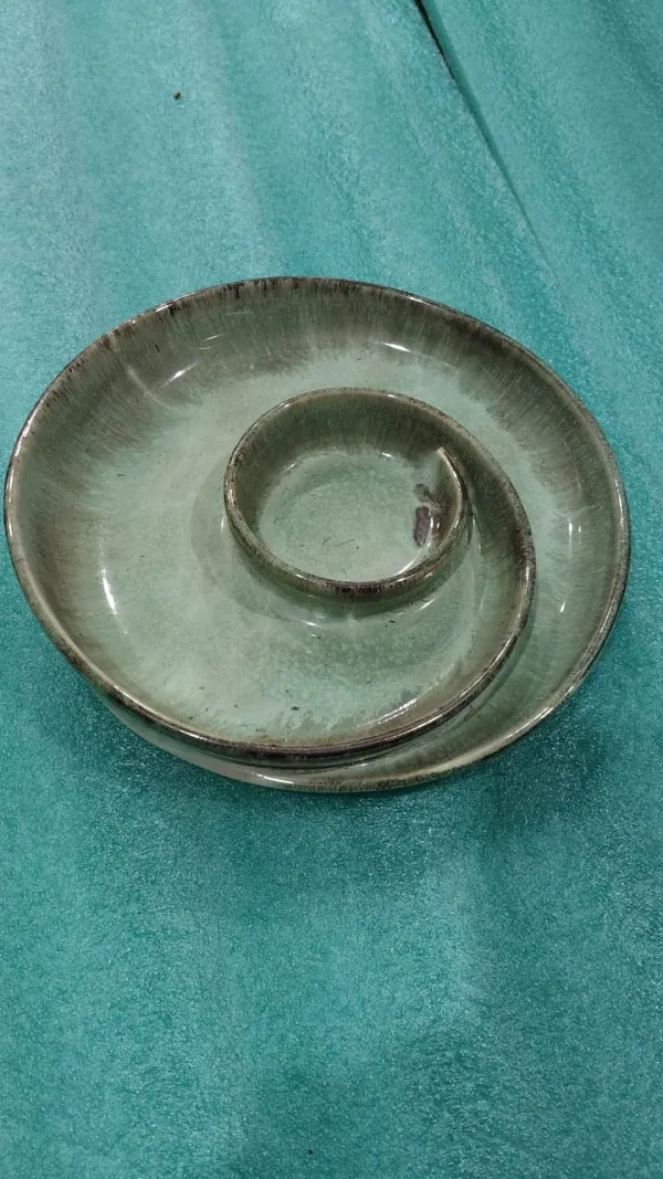 Ceramic Spiral Chip and Dip Platter