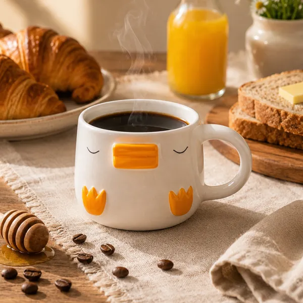 Sleepy Duckling Artisan Mug