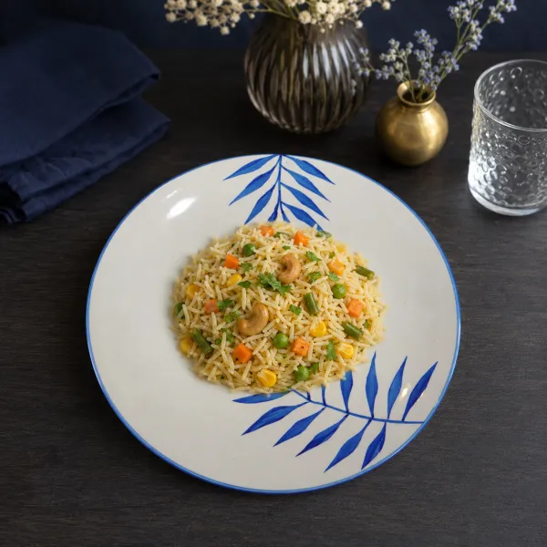 Nila Palm Hand-Painted Ceramic Dinner Plate