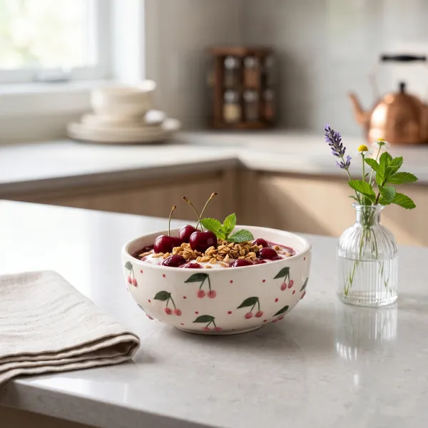 "Orchard Harvest" Deep Ceramic Cherry Bowl hover