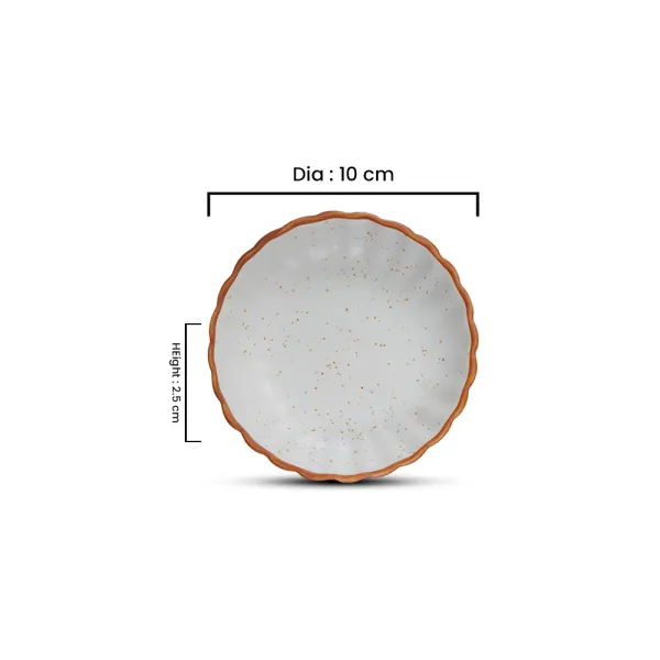 "Ivory Speckle" Artisanal Chatni Plate hover