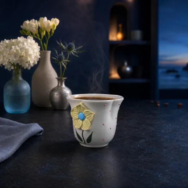 "Meadow Bloom" Artisan Flared Mug hover