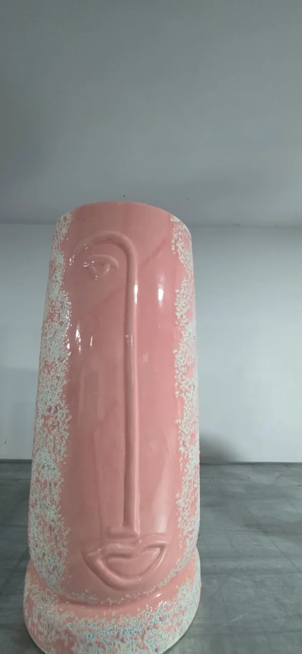 "Mudra" Minimalist Abstract Face Pillar Vase