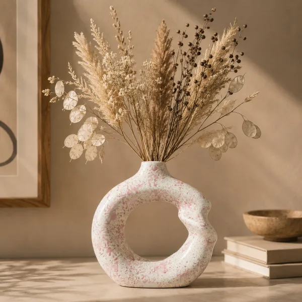"Oculi" Twist Sculptural Donut Vase hover