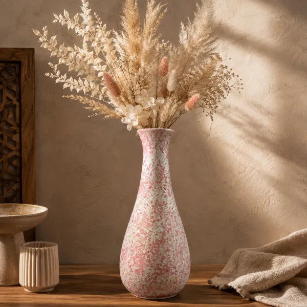 "Amara" Hourglass Ceramic Statement Vase hover