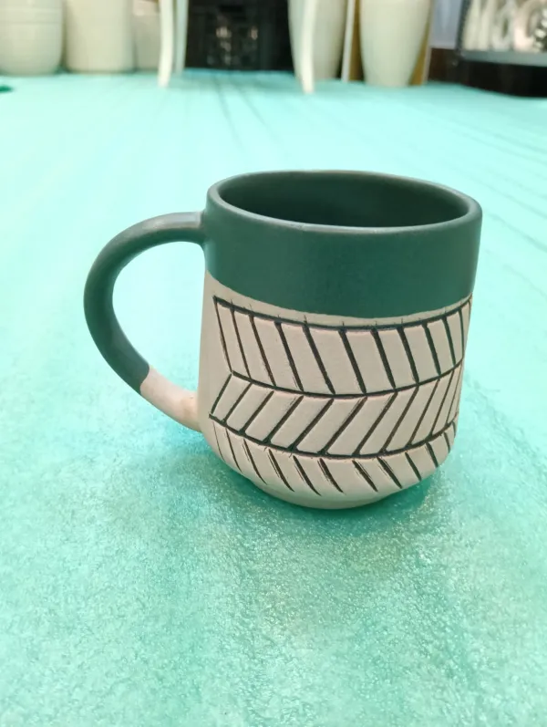 Chevron Wave Artisan Mug hover